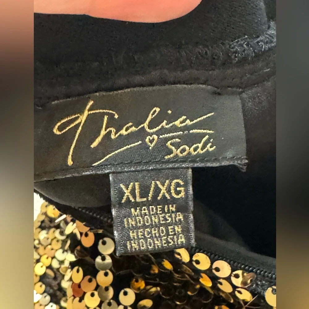 NWT Thalia Sodi Gold Sequins‎ Skirt XL - Picture 5 of 8